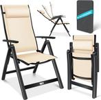Tuinstoel - Ligstoel - Verstelbaar - Opvouwbaar - Beige - KE, Verzenden, Zo goed als nieuw