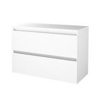 Badmeubelset BWS Salt 100x46cm Greeploos 2 Lades Met, Ophalen of Verzenden, Nieuw, Chroom, Bad