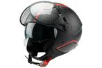 Helm Vito Jethelm met zonnevizier Lavori mat zwart / rood..., Fietsen en Brommers, Brommerhelmen, Ophalen of Verzenden, Nieuw