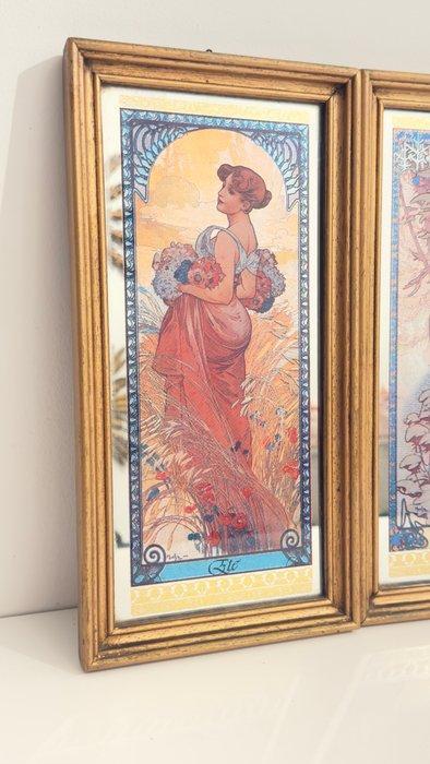 Alphons Mucha (1860-1939) (after) - The four seasons -, Antiek en Kunst, Antiek | Overige Antiek