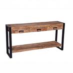 Mangohout Sidetable Britt 150 cm, Verzenden, Nieuw, Industriële meubels, 25 tot 50 cm