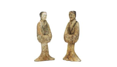 Oud-Chinees, Han-dynastie Terracotta Set Mingqi mannelijke, Antiek en Kunst, Antiek | Overige Antiek