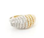 Statement ring - 14 karaat Geel goud, Witgoud - 1.42ct. tw.