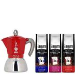 Bialetti Moka Inductie Rood 2-kops + Koffie Proefpakket, Witgoed en Apparatuur, Koffiezetapparaten, Afneembaar waterreservoir