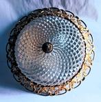 Plafondlamp - Geslepen kristal en messing - Plafondlamp Ø 38