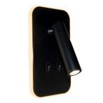 LED Wandlamp - Bedlamp | 2 standen | 6W + 3W | Zwart, Ophalen of Verzenden, Nieuw, Metaal, Modern