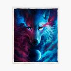 Fleecedeken - Where Light And Dark Meet - Wolf - 150x200cm, Ophalen of Verzenden, Nieuw