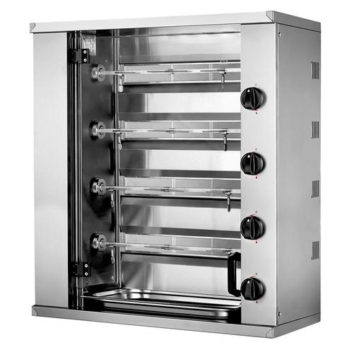 GGM Gastro | Mini kippengrill op gas - 12,8 kW - met 4 |, Zakelijke goederen, Horeca | Overige, Verzenden