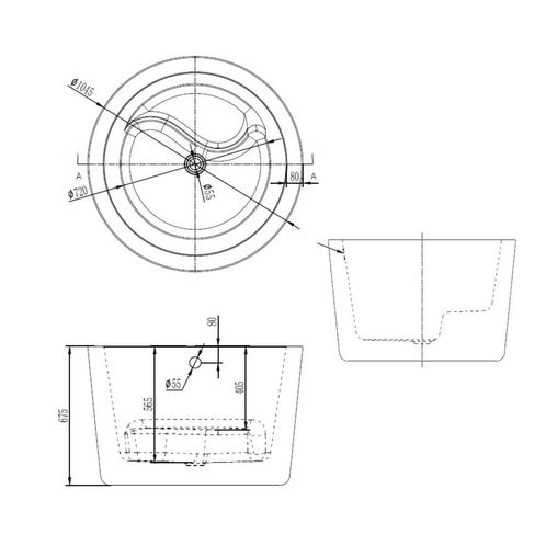 Vrijstaand Bad Best Design Zen Rond 104x67,5 cm Glans Wit, Doe-het-zelf en Verbouw, Sanitair, Ophalen of Verzenden