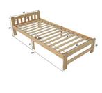 Massief Houten Eenpersoonsbed 90x200 cm – Stevig Futonbed, Verzenden, Nieuw