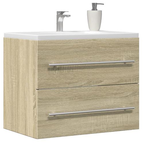 vidaXL Wastafelkast 60x38,5x48 cm spaanplaat sonoma, Huis en Inrichting, Badkamer | Badkamermeubels, Nieuw, Minder dan 100 cm