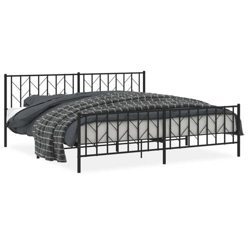 Bedframe Metaal Zwart 200x200 | Tweedekansje | -55%, Huis en Inrichting, Slaapkamer | Bedden, Overige maten, 200 cm, Zwart, Nieuw