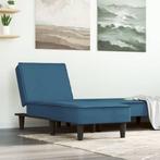 vidaXL Chaise longue fluweel blauw, Verzenden, Nieuw