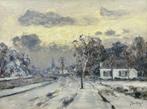 Pieter de Regt (1877-1960) - Winterlandschap met vaart