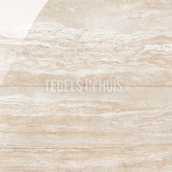 Vloertegel / wandtegel travertin natural gepolijst 60x120, Doe-het-zelf en Verbouw, Tegels, Vloertegels, Nieuw, 10 m² of meer