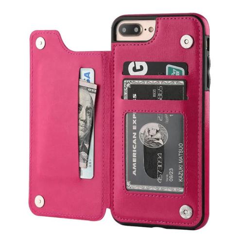 Retro iPhone SE (2020) Leren Flip Case Portefeuille - Wallet, Telecommunicatie, Mobiele telefoons | Hoesjes en Frontjes | Apple iPhone