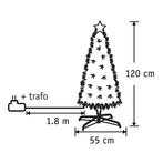 Mercury Kunstkerstboom met Fibre Optic Verlichting - H120 x, Diversen, Kerst, Verzenden, Nieuw
