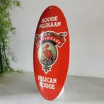 Roode Pelikaan/ Pelican Rouge Met Bladgoud, Reclamebord,, Antiek en Kunst