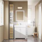 Smalle Badkamerkast met Verstelbare Planken en Bamboe Deuren, Huis en Inrichting, Badkamer | Badkamermeubels, Verzenden, Nieuw