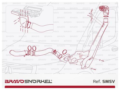 Bravo Snorkel MERCEDES SPRINTER W907 / 910 (2018 - ), Auto diversen, Tuning en Styling, Ophalen of Verzenden