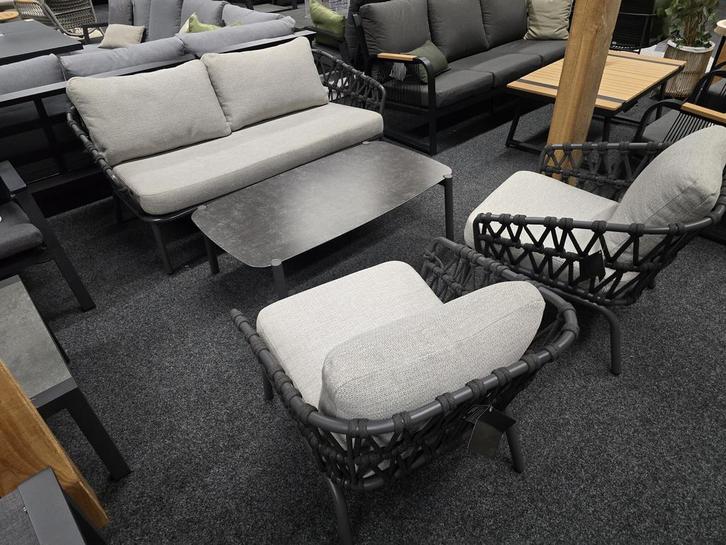 Showroommodel Elegant stoel bank loungeset 4 delig, Tuin en Terras, Tuinsets en Loungesets, Nieuw, Ophalen of Verzenden