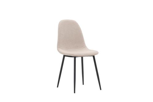 Eetkamerstoel - Olof  - Beige - Bouclé - Jörn, Huis en Inrichting, Stoelen, Verzenden