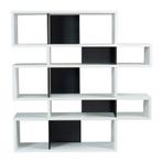 *WOONWINKEL* TemaHome London Design Boekenkast Wit - Zwart, Verzenden, Nieuw