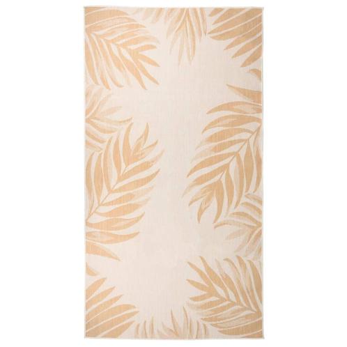 vidaXL Buitenkleed met bladpatroon platgeweven 80x150 cm, Huis en Inrichting, Stoffering | Tapijten en Kleden, Nieuw, Verzenden
