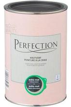 Perfection Krijtverf Extra Mat - Mos Bruin - 1 liter, Bruin, Nieuw, Ophalen of Verzenden, Verf