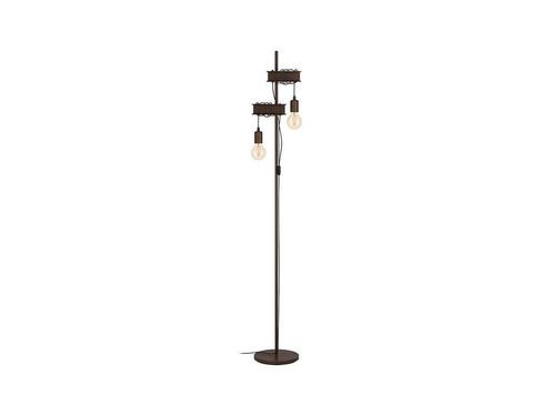 EGLO Townshend 4 Vloerlamp - E27 - 169 cm - Zwart/Bruin, Huis en Inrichting, Woonaccessoires | Overige, Zo goed als nieuw, Verzenden