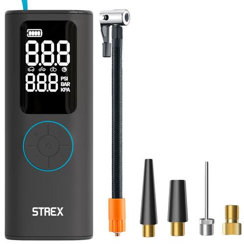 Strex Elektrische Bandenpomp - Draadloze Mini Compressor, Doe-het-zelf en Verbouw, Compressors, Verzenden