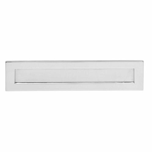 Intersteel Briefplaat met veer - chroom, Tuin en Terras, Brievenbussen, Nieuw, Verzenden