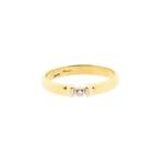 8 Krt. Solitair ring met diamant | 0,02 ct. (gouden ring), Sieraden, Tassen en Uiterlijk, Antieke sieraden, Ophalen of Verzenden