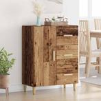 vidaXL Dressoir met lade Oud hout 34 x 69,5 x 90 cm Bewerkt, Huis en Inrichting, Verzenden, Nieuw, Overige houtsoorten, Minder dan 50 cm