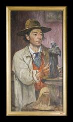 Jules RULLENS (1858-1936) - Portrait de sculpteur en son