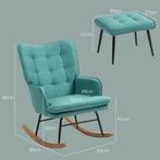TRUUSK Schommelstoel, Tot 130 Kg, Schommelstoel Met Kruk, Ar, Huis en Inrichting, Fauteuils, Verzenden, Nieuw