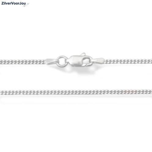 Zilveren gourmet ketting 38 cm 1.4 mm breed, Sieraden, Tassen en Uiterlijk, Kettingen, Nieuw, Verzenden