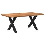 vidaXL Eettafel rechthoekig 180x100x74 cm massief eikenhout, Huis en Inrichting, Tafels | Eettafels, Verzenden, Nieuw