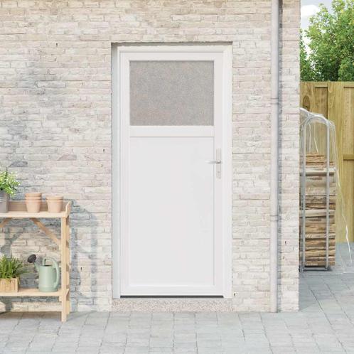 vidaXL Voordeur Wit PVC, Doe-het-zelf en Verbouw, Deuren en Horren, Nieuw, Verzenden