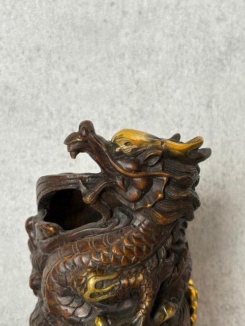 Brushpot draak - Brons - China - Eind 20e eeuw, Antiek en Kunst, Antiek | Overige Antiek