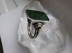 Jade - Zilver - Ring - Art Deco Zegel, Antiek en Kunst