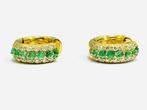 Oorbellen - 18 karaat Geel goud - 1.95ct. tw. Smaragd -, Nieuw