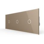 Livolo | Goud | 1+1+1 | Dimmer | Afstandsbediening, Nieuw