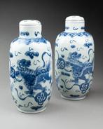 Paar bedekte vazen – China, 19e eeuw – Decor van jachthonden