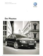 2010 VOLKSWAGEN PHAETON BROCHURE DUITS, Boeken, Nieuw, Volkswagen, Author