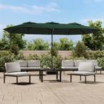 vidaXL Parasol dubbel 449x245 cm groen, Verzenden, Nieuw, Meer dan 4 meter