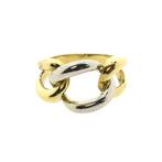 18 Krt. Bicolor gouden ring | Robuust (robuuste ring), Sieraden, Tassen en Uiterlijk, Ringen, Gebruikt, Overige kleuren, Ophalen of Verzenden