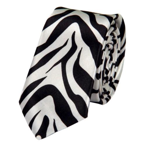 Fako Fashion® - Skinny Stropdas - Print - 145cm - Zebra, Kleding | Heren, Stropdassen, Verzenden