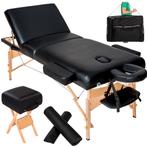 3-zones massagetafel-set met 10cm matras, rolkussens en hout, Sport en Fitness, Massageproducten, Verzenden, Nieuw