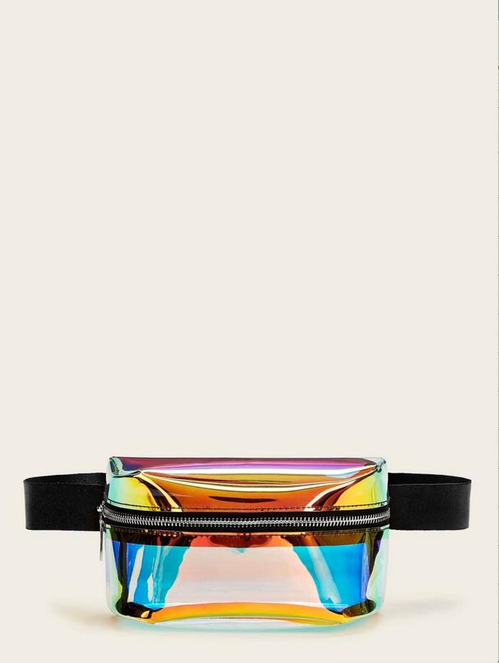 Grote Transparante Iridescent Heuptas Rechthoekig Holografis, Sieraden, Tassen en Uiterlijk, Tassen | Damestassen, Overige typen